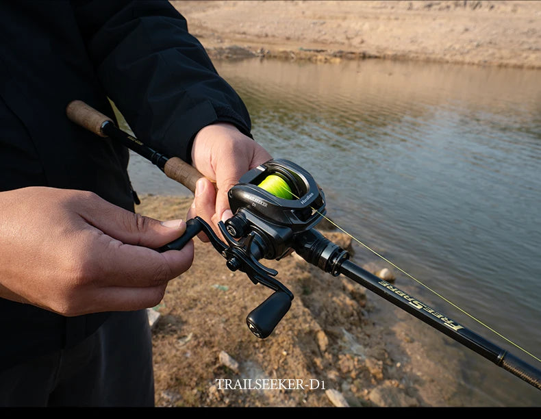 Huidiao TRAILSEEKER D1 Ultralight DC Baitcasting Reel 155g BFS Baitcaster 7.2:1 Zero Backlash 5+1BB for Bass Finesse Fishing