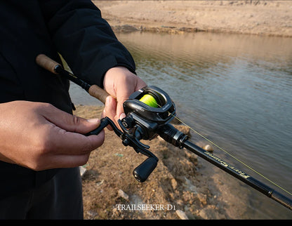 Huidiao TRAILSEEKER D1 Ultralight DC Baitcasting Reel 155g BFS Baitcaster 7.2:1 Zero Backlash 5+1BB for Bass Finesse Fishing
