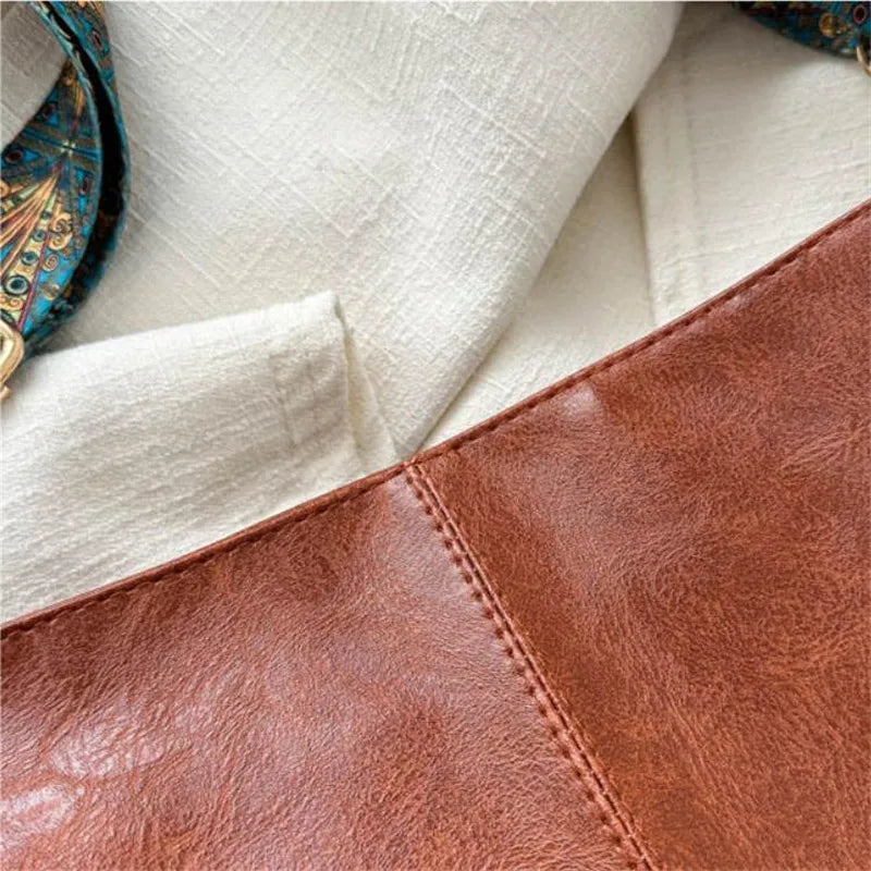 Bohemian Style Women Shoulder Bag, Vintage Wide Strap Crossbody with Intricate Embroidery, Versatile for Casual Commuting Wear