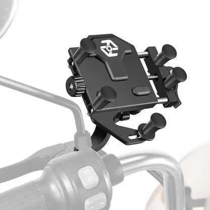 New Motorcycle Phone Holder Universal Alloy Shock-Absorbing Motos Bike Handlebar Navigation Bracket 360° Rotary Adjustable Stand