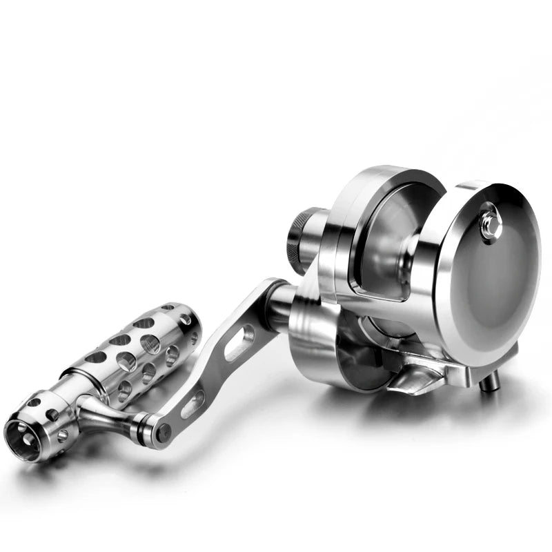Lizard Fishing CNC Aluminium Body Jigging Reel 26kg Drage Power Deep Spool Sea Saltwater Trolling Fishing Reel Trolling Reel