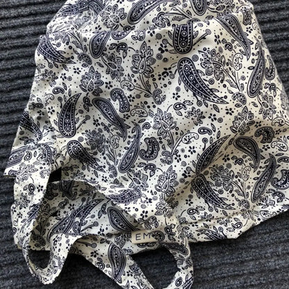 Portable Cotton Shopping Bag Bandanna Print Open Pocket Handbags Reusable High-capacity Books Bag Travel
