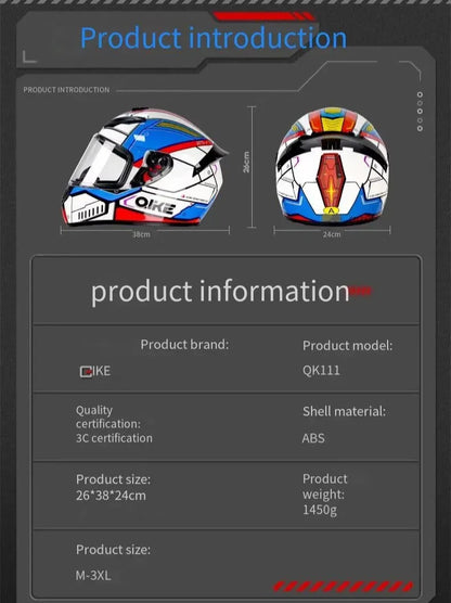 Motorcycle Helmet and Safety Scooter Motorcycle Modular Capacitor Helmet Engine Full Face Integral Motorcycle Full Helmet