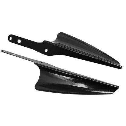 Motorcycle Chrome/Black Fork Front Wind Baffle Windshield Deflector Trim For Harley Touring Road King Street Glide CVO 1995-2021