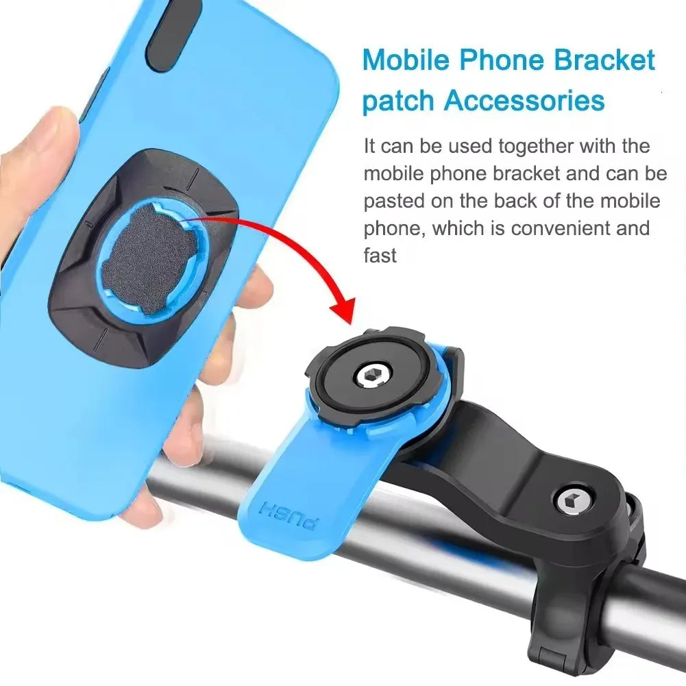 Standes Motorcycle Bike Phone Holder 360° Rotatable Detachable Mount for Delivery Navigation Self Lock Anti-shake Phone Holder