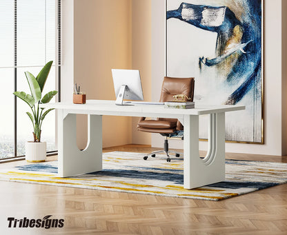 Tribesigns Executive Desk, 70.9" Large Office Computer Desk, Conference Table Meeting Room Table, Workstation Business Furniture