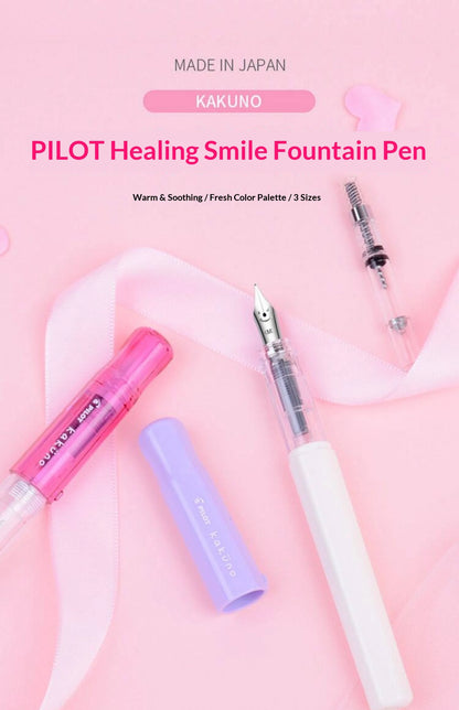 PILOT Kakuno Transparent Demo Student Fountain Pen,FKA-1SR Best for Practice,Calligraphy Available in EF/F/M Nibs Fun&Functional