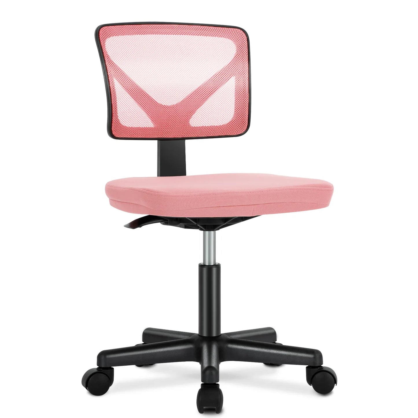 MCQ Armless Office Chairs with Swivel Rolling Wheels Ergonomic Mesh Mid Back Adjustable Height Computer Work Vanity Desk Chairs