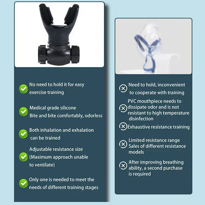 Physical therapy rehabilitation exercises, sports exercise equipment for the heart and lungs, portable respiratory trainer