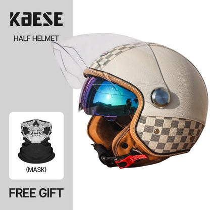 Handmade leather dot certified helmet helmet motorcycle for men for fall and winter seasons capacete de moto masculino