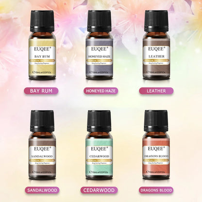 EUQEE 6pcs/set Fragrance Oil Gift Kit For Diffuser Coffee Bakery Harvest Spice Pumpkin Pie Forest Pine Sweet Fruit Aroma Oils