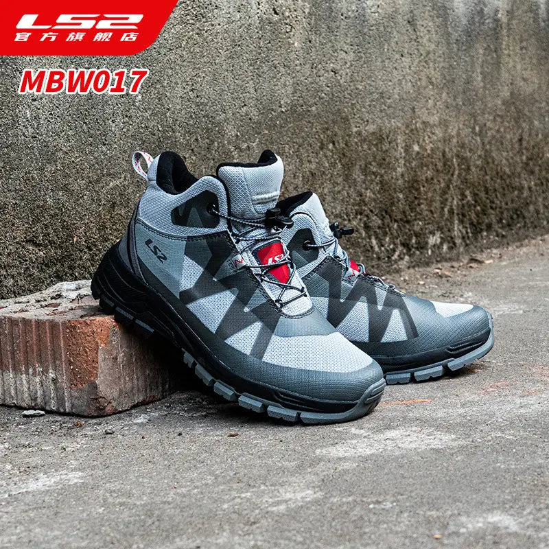 LS2 MBW017 Waterproof Motorcycle Shoes Men New All-Season Sports Casual Riding Boots for Street Commuter & Touring, Non-Slip An