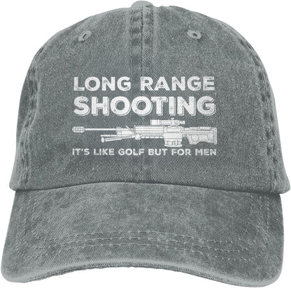 Funny Hat Long Ranges Shooting It's Like Golf But for Men Hat Men Dad Hats Cool Caps