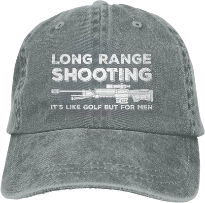 Funny Hat Long Ranges Shooting It's Like Golf But for Men Hat Men Dad Hats Cool Caps