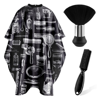 Professional Barber's Tools 3/8-Piece Set Hair Cutting Cape Neck Duster Hair Brush–Premium Salon Haircut Styling Accessories