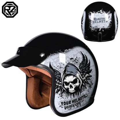 ORZ-508  motorcycle helmet, men's and women's retro cruise half helmet, pedal 3/4 helmet, all season universal