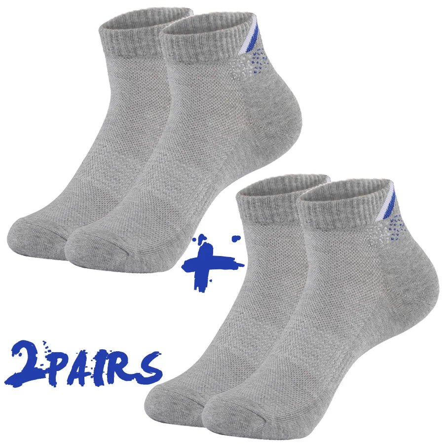 2 Pairs/Lot Running Socks Men Sport Outdoor Casual Cotton Red Stripes Compression Black Colorful Sock Male Gifts 21 Colors
