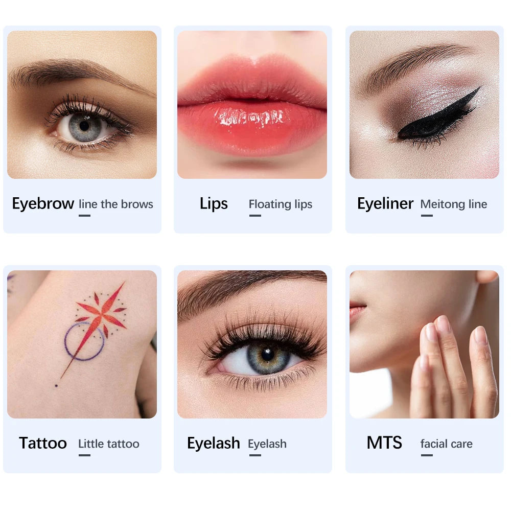 Wireless PMU Machine Kit or Disposable Sterilized Tattoo Needles for Permanent Eyebrow Lip Eyeliner Makeup Tattoo Pen Machine