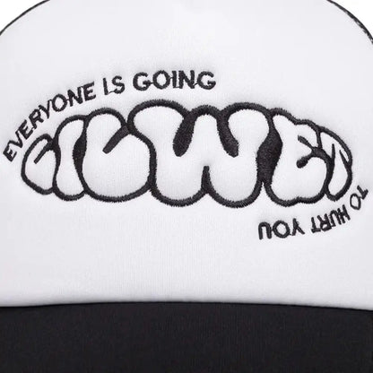 Sunscreen Cap EVERYONE IS GOING Baseball Cap Sunscreen Hat Adjustable Trucker Cap Breathable Casual Snapback Cap Hip Hop