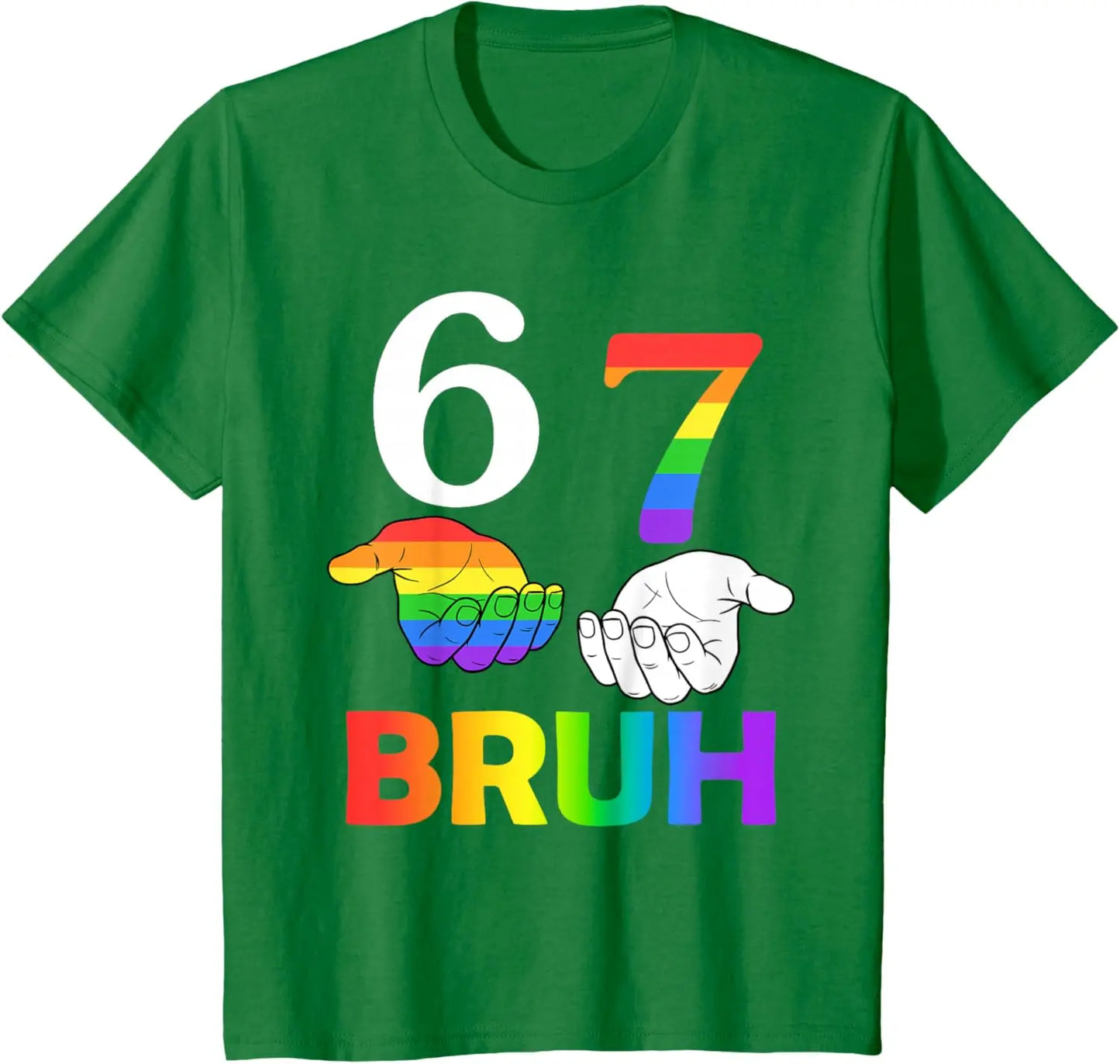 Fun 67 Bruh Meme Six Seven GAY LGBTQ Pride Month T-shirts for Women Men Gifts