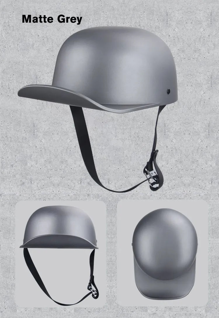 Uchoose Baseball Cap Helmet Motorcycle Vintage Retro Helmets Summer Open Face Scooter Cruiser Chopper Gangster DS Men Women Kid