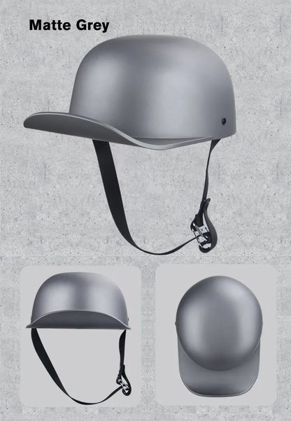 Uchoose Baseball Cap Helmet Motorcycle Vintage Retro Helmets Summer Open Face Scooter Cruiser Chopper Gangster DS Men Women Kid
