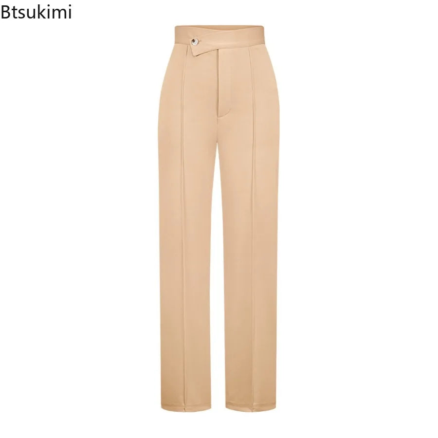 Women Flared Wide-leg Pants New 2026 Fashion Temperament Commuting Pants Versatile Fashionable Casual Wide Leg Pants Trousers