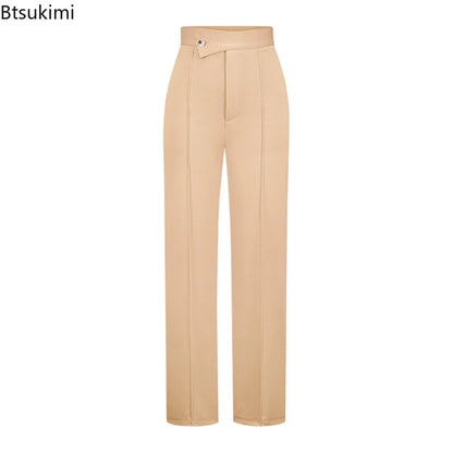 Women Flared Wide-leg Pants New 2026 Fashion Temperament Commuting Pants Versatile Fashionable Casual Wide Leg Pants Trousers