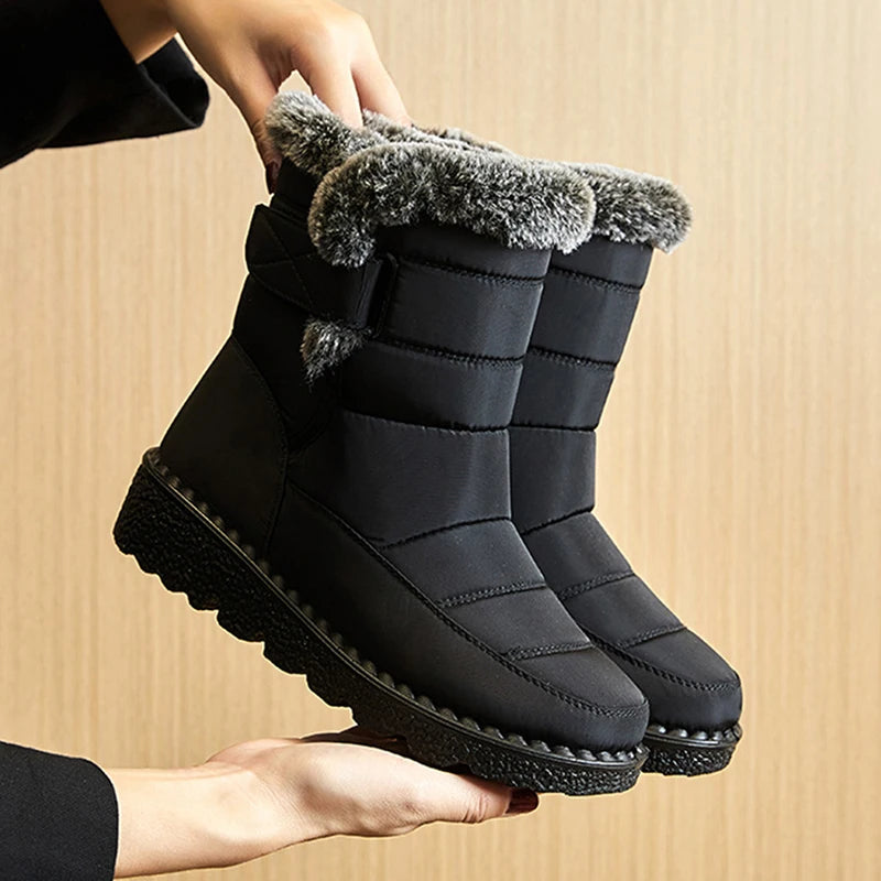 Snow Women's Boots Platform Women Booties Waterproof Shoes Women 2025 Trend Ankle Boots Soft Botas Mujer Women's Winter Boots