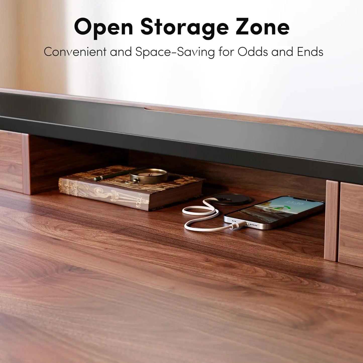 48 x 24 inches Electric Stand Up Desk with Monitor Shelf,48" Whole-Piece Standing Desk Adjustable Height with, Customized