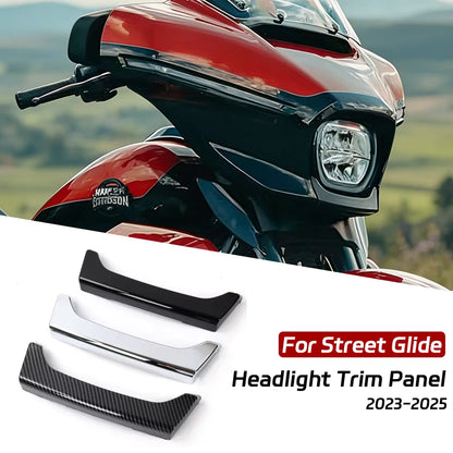 2023-2025 For Street Glide Ultra FLHXU NEW Motorcycle Accessories Headlight Decorative Panel OEM Replacement ABS No Paint Easy