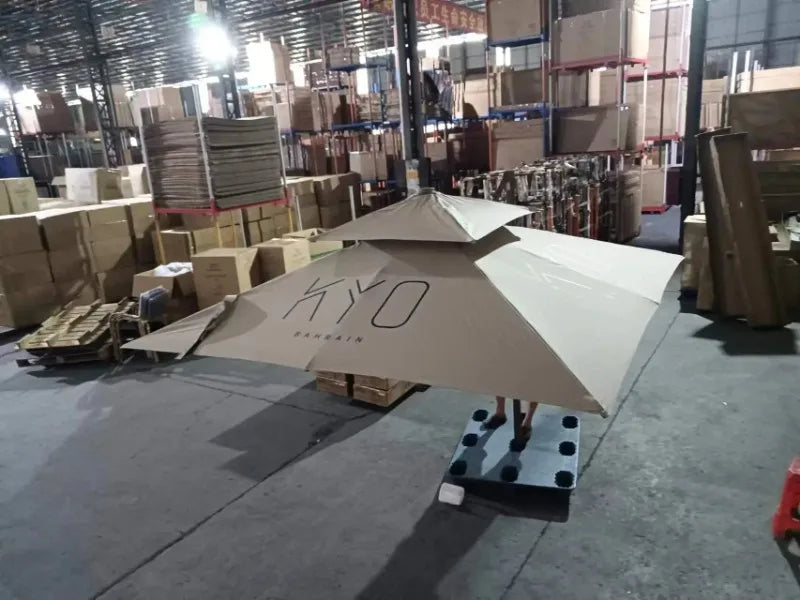 Sun Umbrella, Outdoor Furniture, with Solar LED Lights, Outdoor Umbrella Furniture Set, Sun Protection and Rain Protection