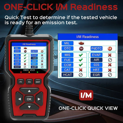 Car OBD2 Scanner Diagnostic Tool V519 Multi-language OBDII Car Voltage Tester Engine Fault Code Scanner Car Code Reader
