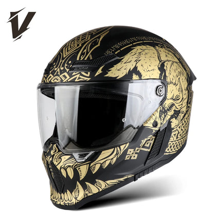 New Motorcycle Helmet DOT Approved  Full Face Racing Off-road Helmets Capacetes Men Cascos Para Moto for Harley Four Season