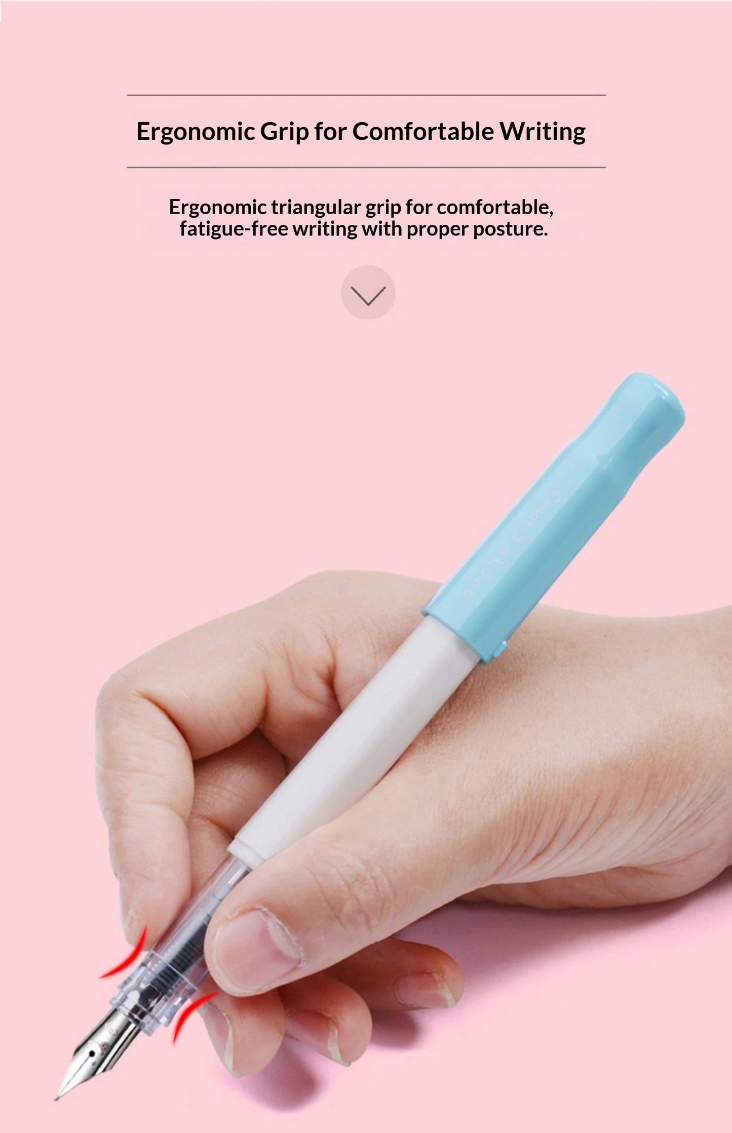 PILOT Kakuno Transparent Demo Student Fountain Pen,FKA-1SR Best for Practice,Calligraphy Available in EF/F/M Nibs Fun&Functional