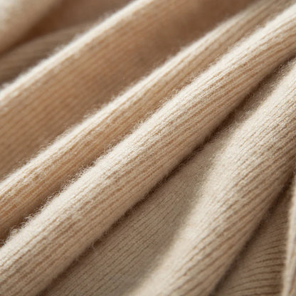 100% cashmere sweater women's knitted pullover sweater high neck solid color slim fit soft cashmere basic women's sweater