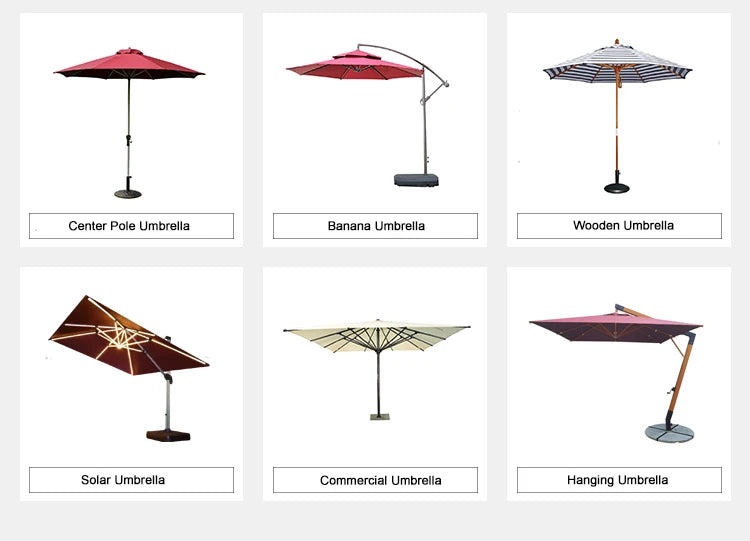 High Quality 3m Outdoor Garden Patio Parasol Sun Shade Banana Shape Cantilever Yard Banana Umbrellas