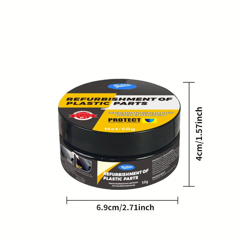 Automotive Plastic Repair Agent-Interior And Exterior Plastic Polishing Wax Scratch Repair Anti-Aging Cream Suitable For Tires