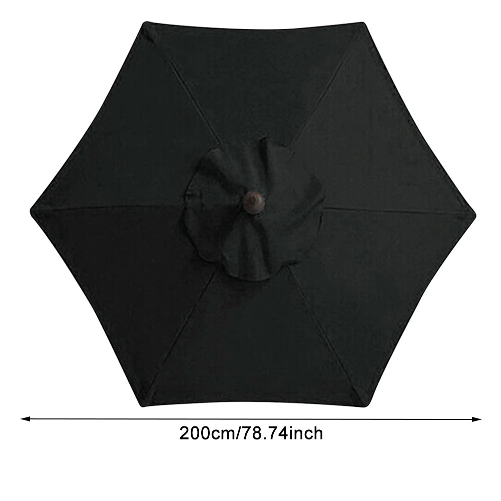6 Bones Parasol Umbrella Surface Without Stand 2m Parasol Replaceable Cloth Waterproof UV Protection for Outdoor Beach Garden