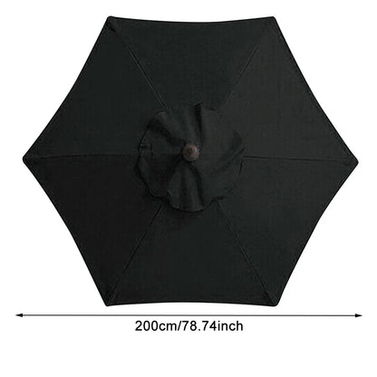 6 Bones Parasol Umbrella Surface Without Stand 2m Parasol Replaceable Cloth Waterproof UV Protection for Outdoor Beach Garden