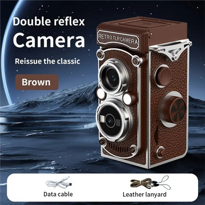 BNVN-Retro Camera Dual Lens Design Function Manual Joystick Operation HD Infrared Night Vision Nostalgic Portable