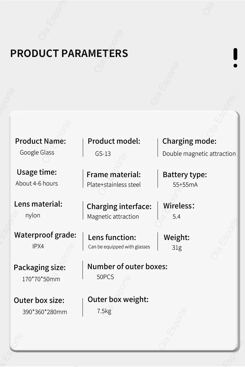 Ola Esporte Bluetooth Smart Glasses Automatic Adjustment AI Voice Music Eyewear Waterproof Call Eyeglass For Anti-blue Light New
