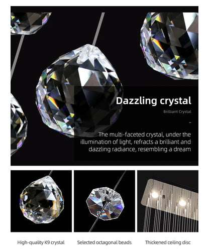 Modern Pendant Ceiling Lamps Suspension Lighting Living Room Pendant Lamp for Kitchen Over the Table Crystal Chandelier Pendants