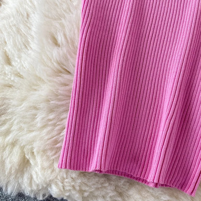 YuooMuoo Autumn Winter 2025 Women Dress Elegant Cross V-neck Slim Waist Knitted Bodycon Dress Korean Office Lady Vestidos
