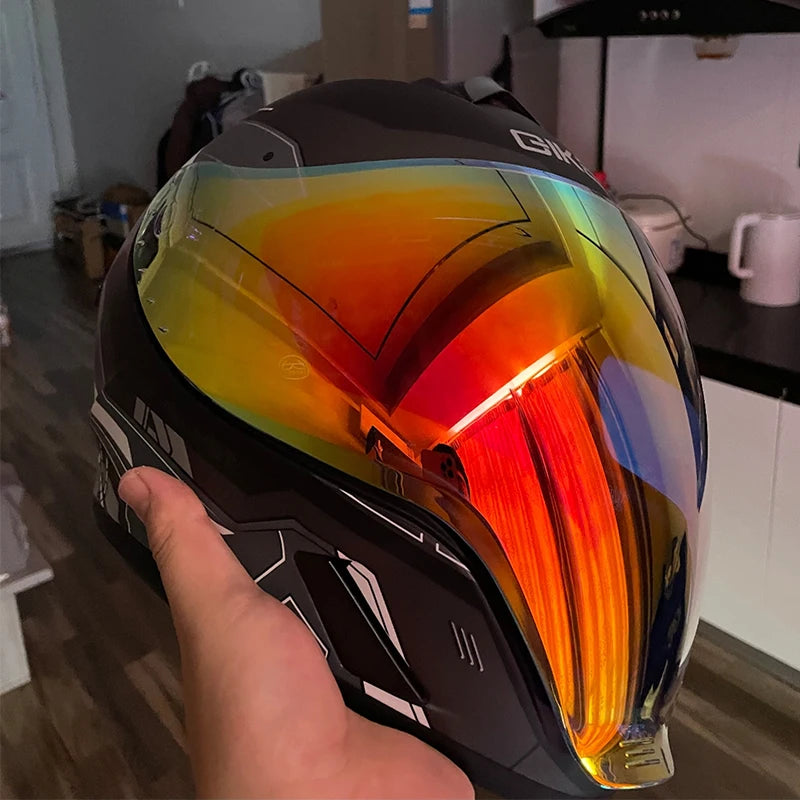 Adult Full Face Motorcycle Helmet Modular 3C DOT Certified Dual Sunshade Anti-UV Quick Release Buckle Crash Helmet