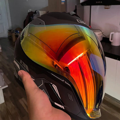 Adult Full Face Motorcycle Helmet Modular 3C DOT Certified Dual Sunshade Anti-UV Quick Release Buckle Crash Helmet