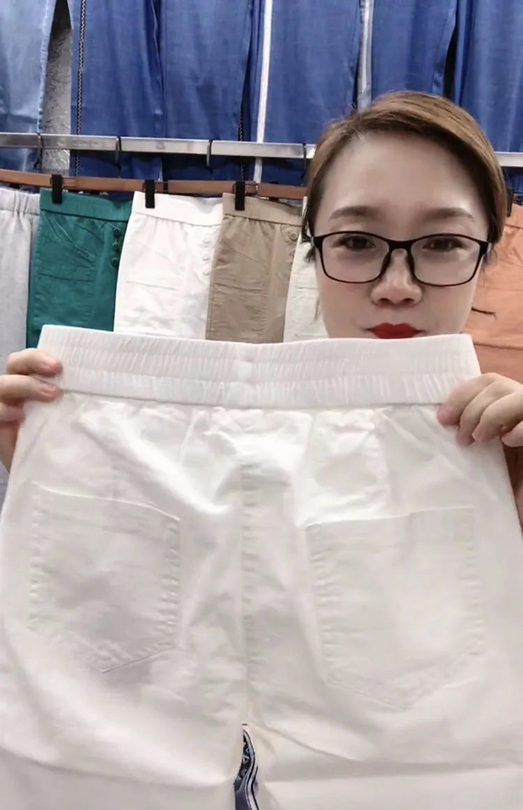 Women Cotton Linen Harun Pants Summer Loose New 2023 Ladies High Waist Versatile Thin Slim Casual Pants Female Nine-Point Pants