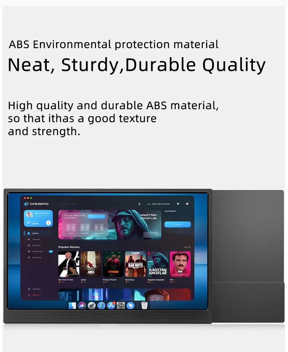 JSHIX 11.6 14 15.6 Inch Portable Monitor 1080P Full HD IPS Second Monitor for Gaming Laptop Phone Switch Xbox Sub Display Screen