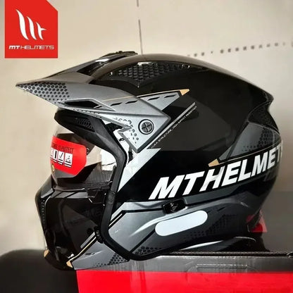 MT Street Fighter Motorcycle Helmet Detachable Combination Electroplated Gold Helmet ECE DOT Certification Full Face Casco Moto