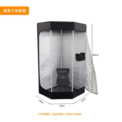 Sauna Room Sweat Steamer Box Household Mobile Folding Sauna Box Sweating Fumigation Dry Steaming Wet Steaming